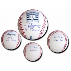 Harold Baines signed Hall of Fame Logo Major League Baseball w/statistics JSA Authenticated